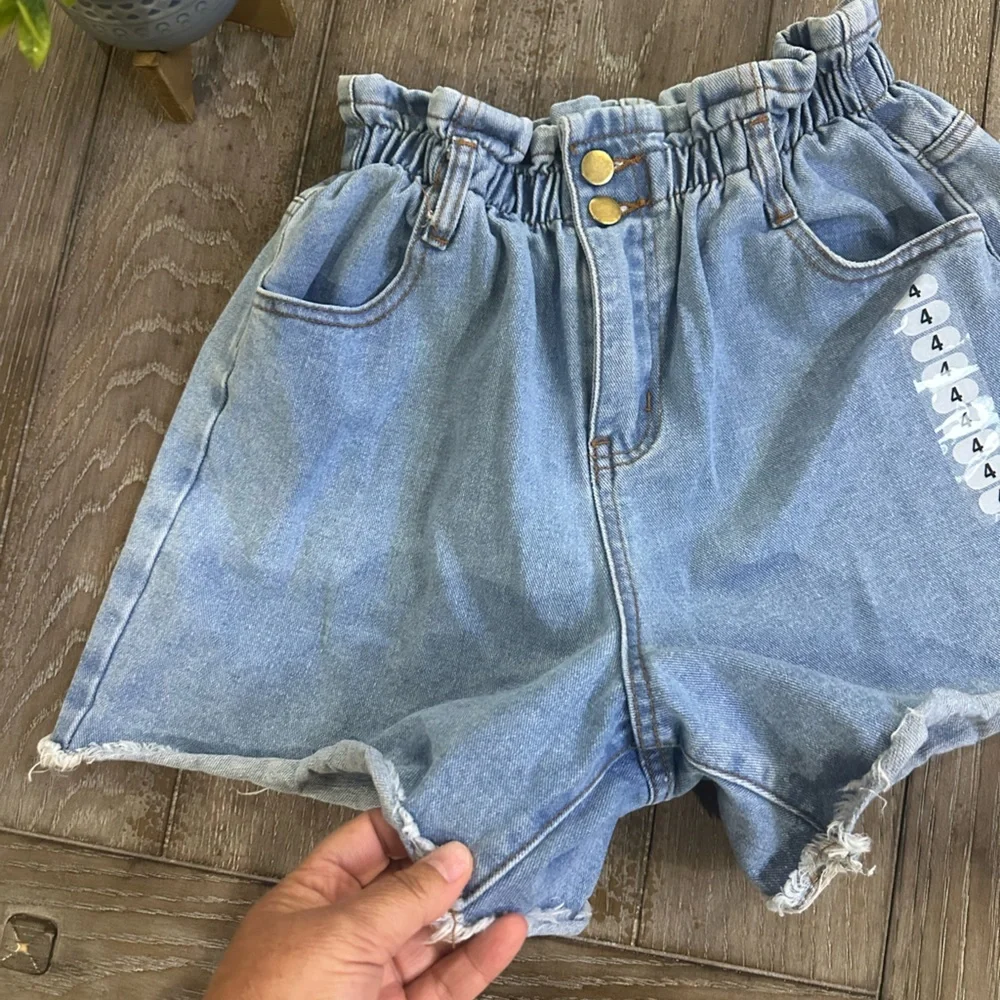 Casual Light Blue Jean Shorts for Women - Picture 9 of 9
